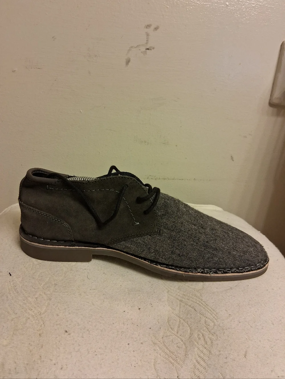 Men's Gray KENNETH COLE REACTION Herringbone Lace-Up Shoes size 11 M